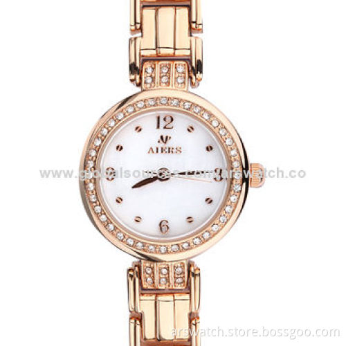 Rose Gold-plated Jewelry Watch, 1ATM Water-resistant, Japan Quartz Movement